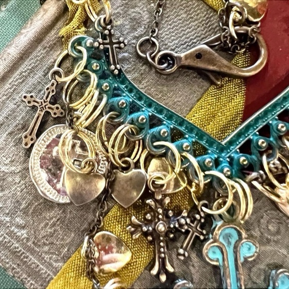 Cross statement necklace. Boho spiritual necklace. Beautiful and full of grace. - Picture 3 of 16